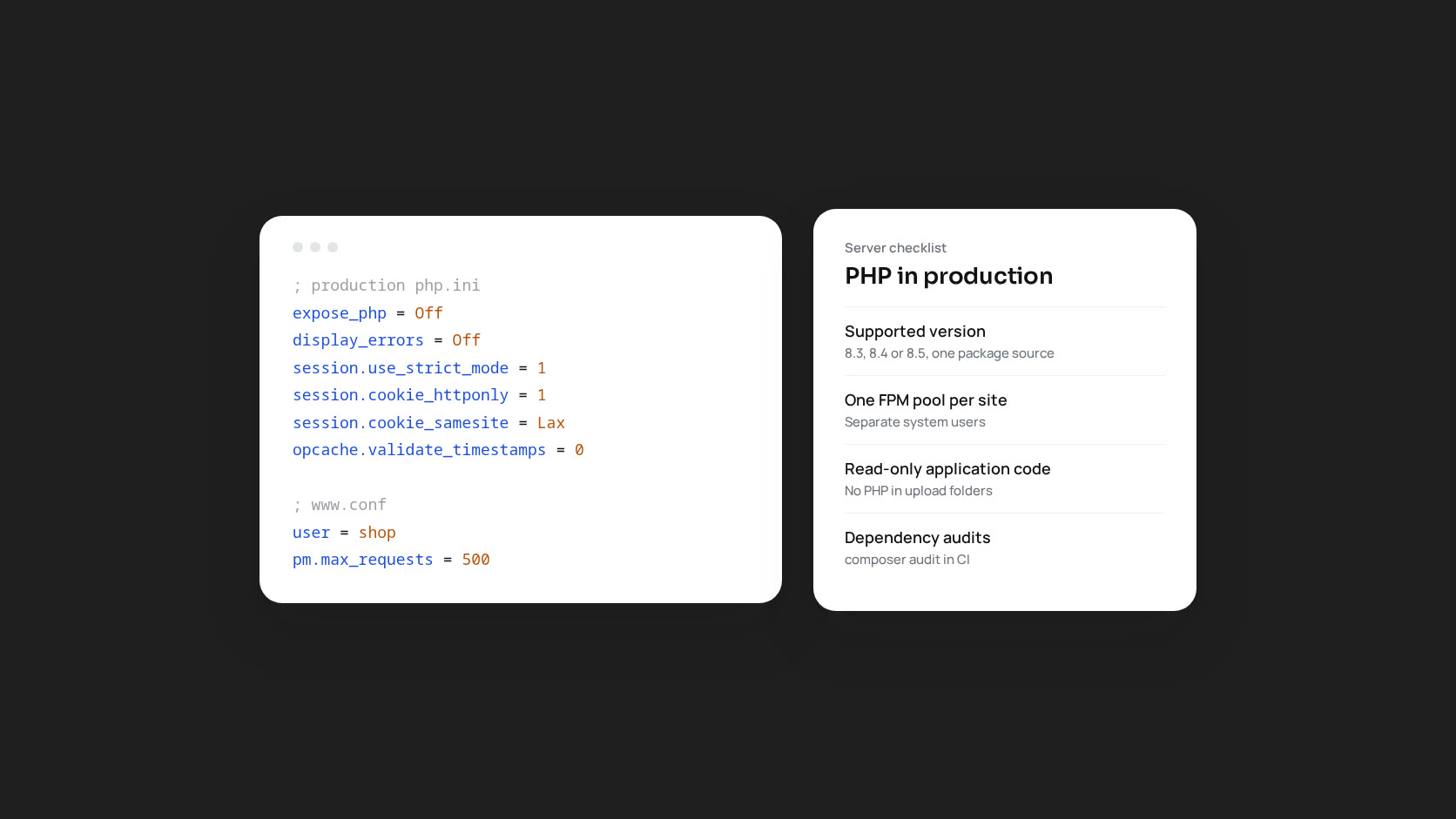 A Production Hardening Checklist for PHP Servers